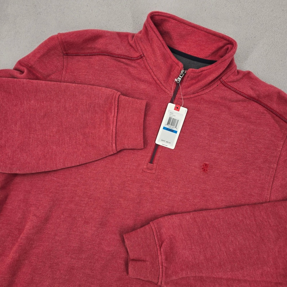 IZOD Mens New XL Quarter‎ Zip Fleece Pullover Saltwater Relaxed Classic